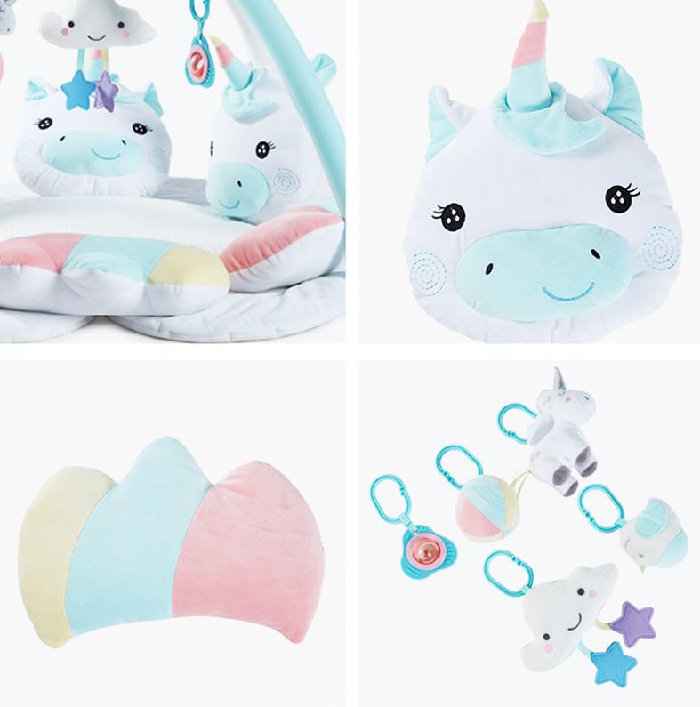 Baby Play Gym With Unicorn Mat